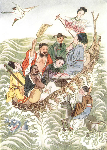 传统八仙人物绘画